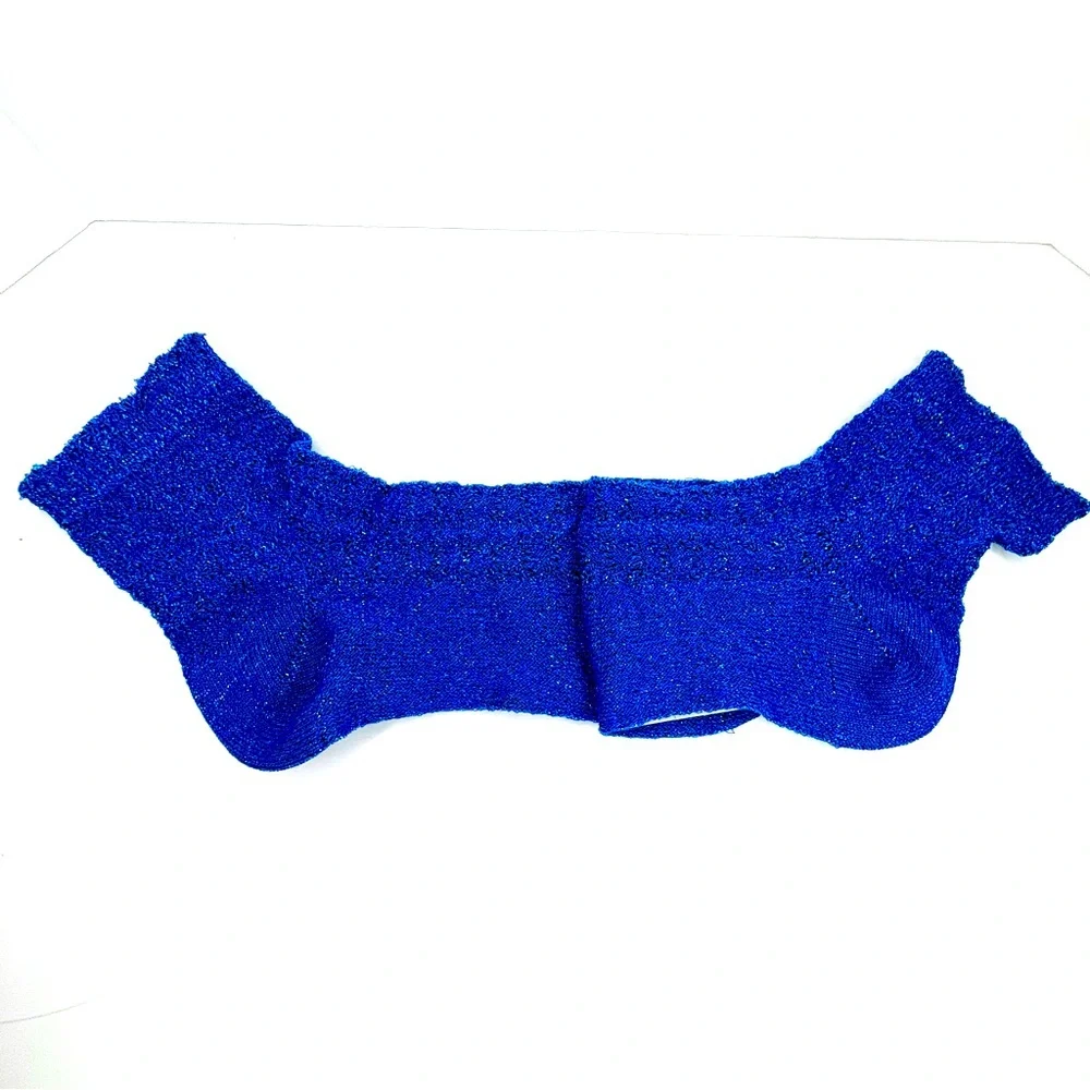 Blue Sparkle Glitter Ankle Socks NWT